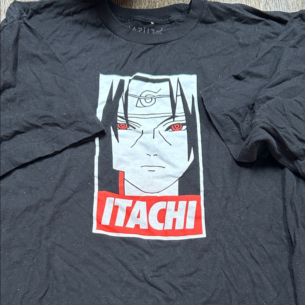 Men's Black Itachi Graphic Short-Sleeve Tee